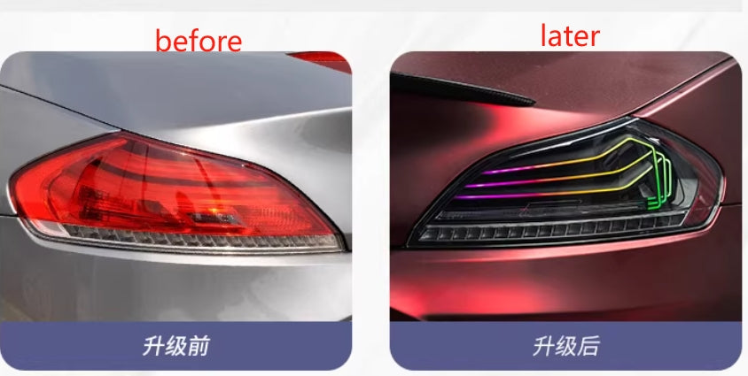 Black LED tail Lights for 2009-2016 BMW Z4 E89 RGB Driving Lights App-Controlled