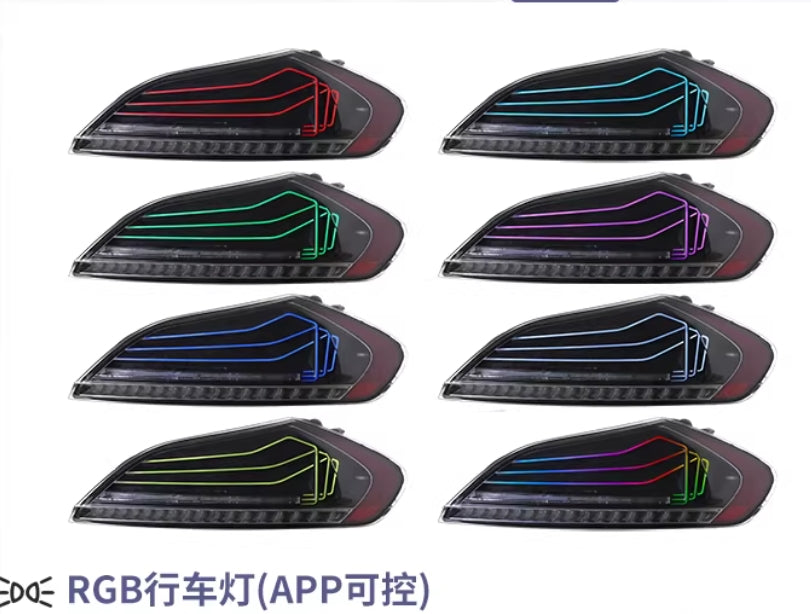 Black LED tail Lights for 2009-2016 BMW Z4 E89 RGB Driving Lights App-Controlled